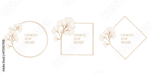 golden color couple and greeting frame vector design illustration with circle and square shape