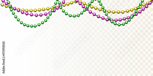 Valokuvatapetti mardi gras beads