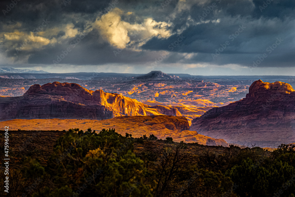Fototapeta premium Sunset Over Nevada Red Rock