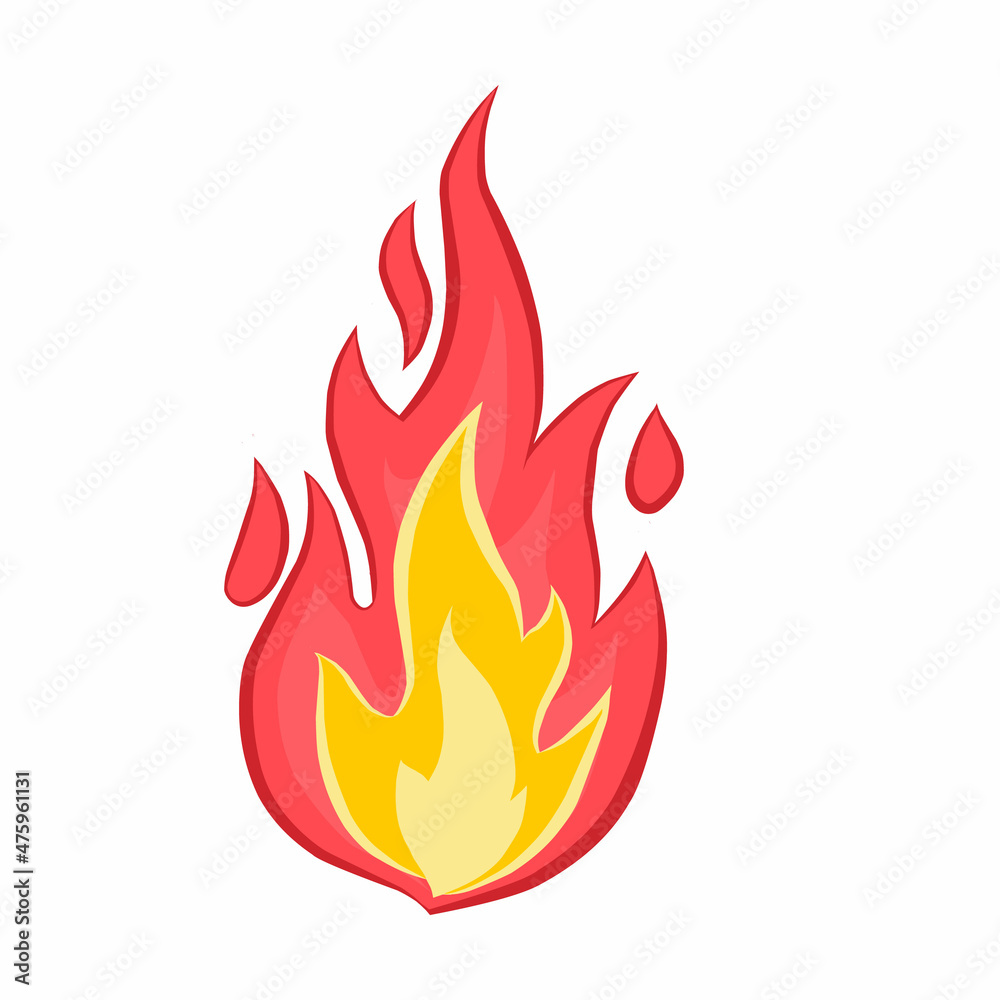 blazing flame vector illustration, for design elements blazing flame vector illustration, for design elements