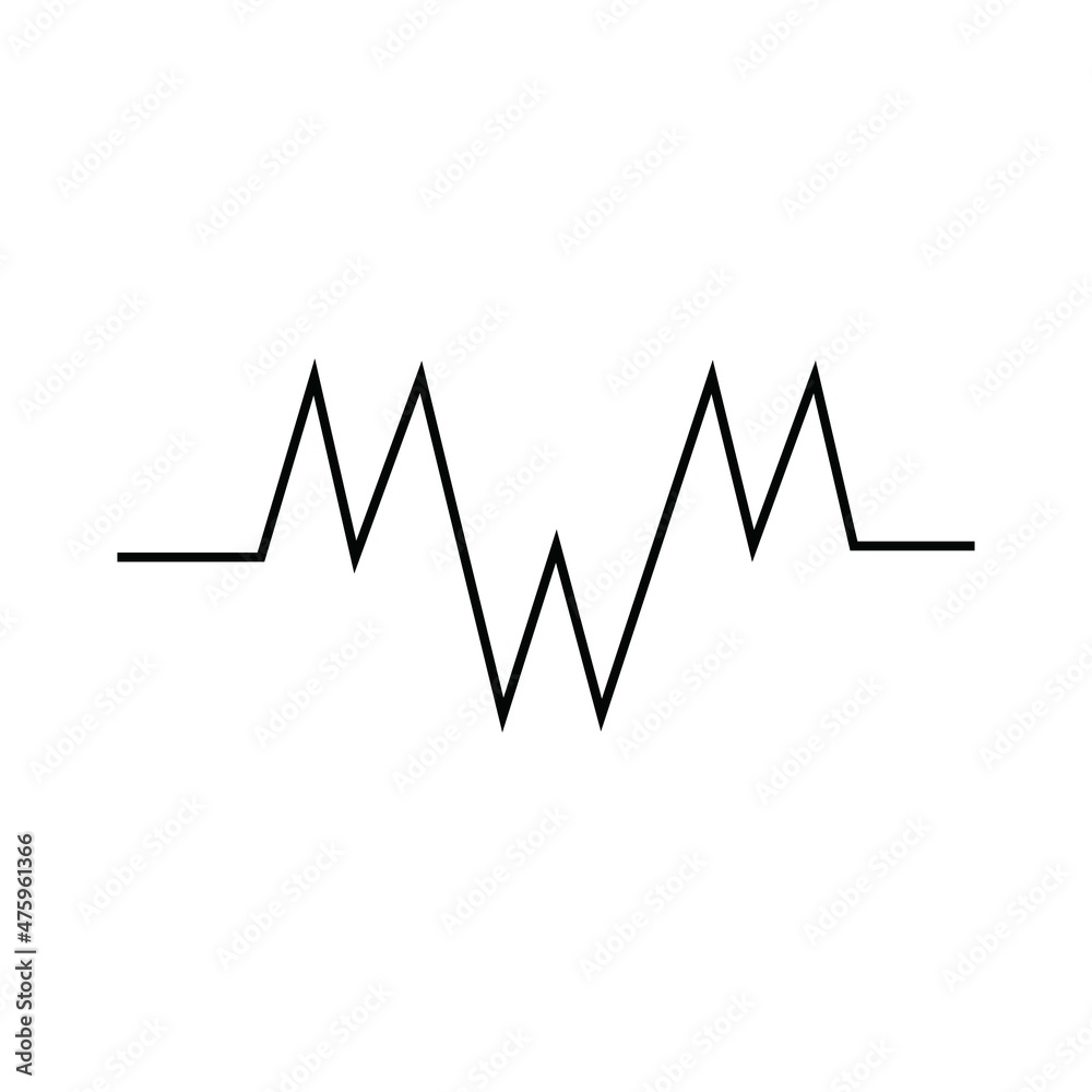 Hearbeat Pulse Icon Vector Illustration Logo Template