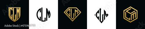 Initial letters CLM logo designs Bundle photo