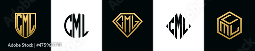 Initial letters CML logo designs Bundle photo