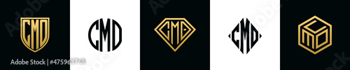Initial letters CMO logo designs Bundle photo