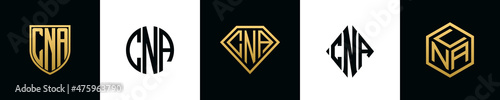 Initial letters CNA logo designs Bundle photo