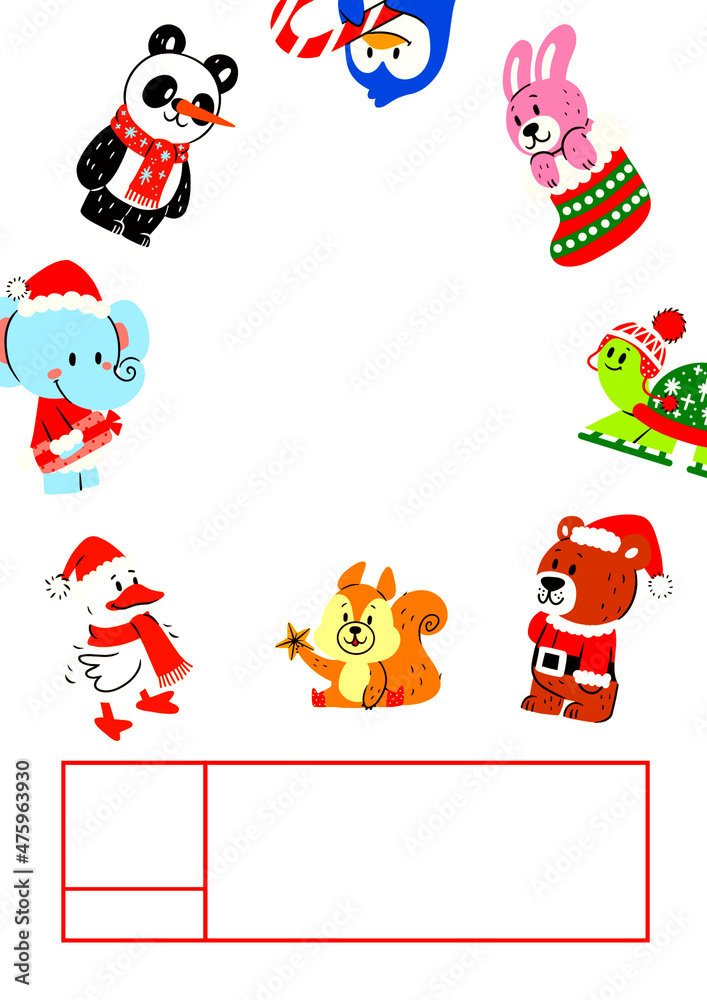 Fototapeta premium christmas card with snowman