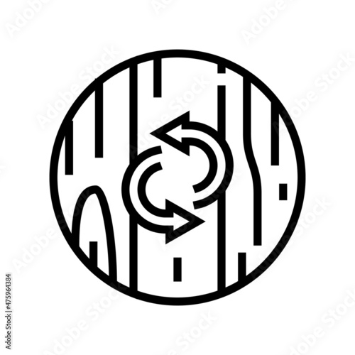 recoating hardwood floor line icon vector. recoating hardwood floor sign. isolated contour symbol black illustration