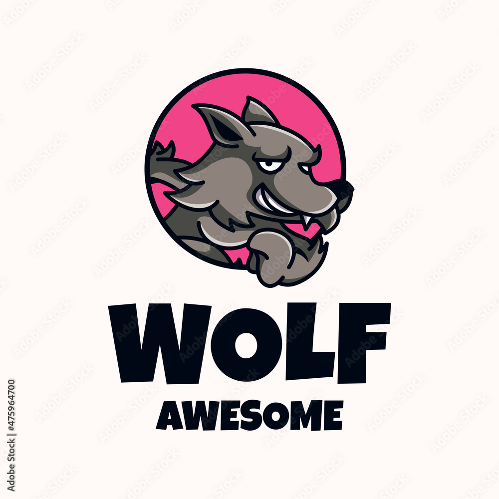 Illustration vector graphic of Wolf, good for logo design Illustration vector graphic of Wolf, good for logo design