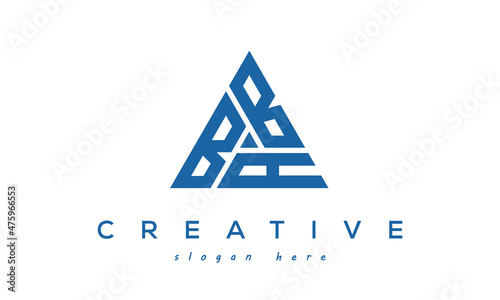 BBA Initials Triangle Logo Vector Letters