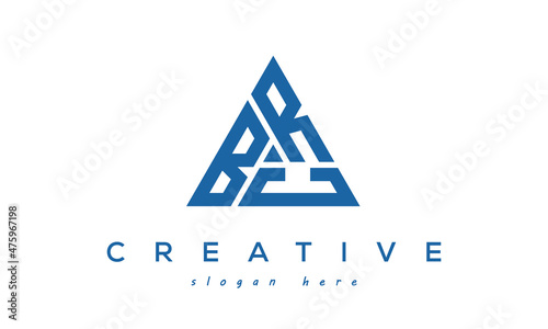 BRC Initials Triangle Logo Vector Letters