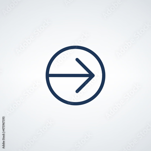 right arrow in the circle. linear icon. Stock vector illustration isolated on white background Free Download right arrow in the circle. linear icon. Stock vector illustration isolated on white background - GFXLoad