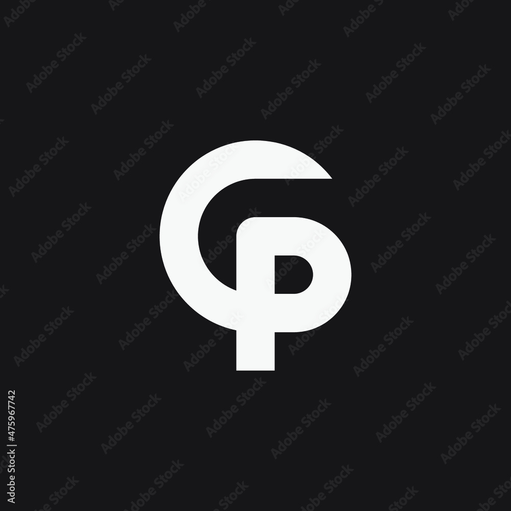 Initial letter CP momogram. Simple logo for branding. Initial letter CP momogram. Simple logo for branding.