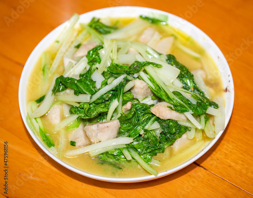 A delicious Chinese dish, braised cabbage with taro