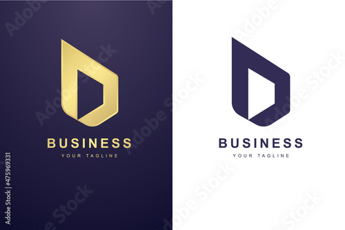 Initial Letter D Logo For Business or Media Company.