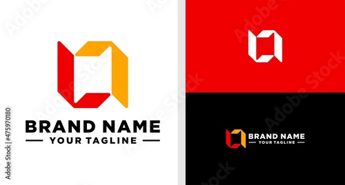 LR LOGO MONORAM UNUSUAL GEOEMTRIC EDITABLE