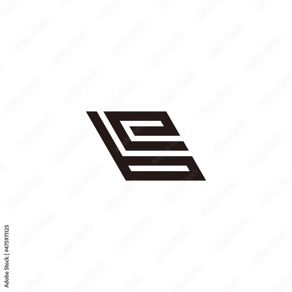 letter be simple trapeze geometric line logo vector letter be simple trapeze geometric line logo vector