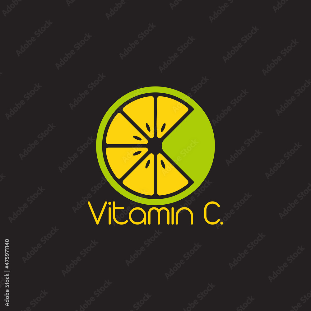 lemonade vitamin c symbol circle logo vector lemonade vitamin c symbol circle logo vector