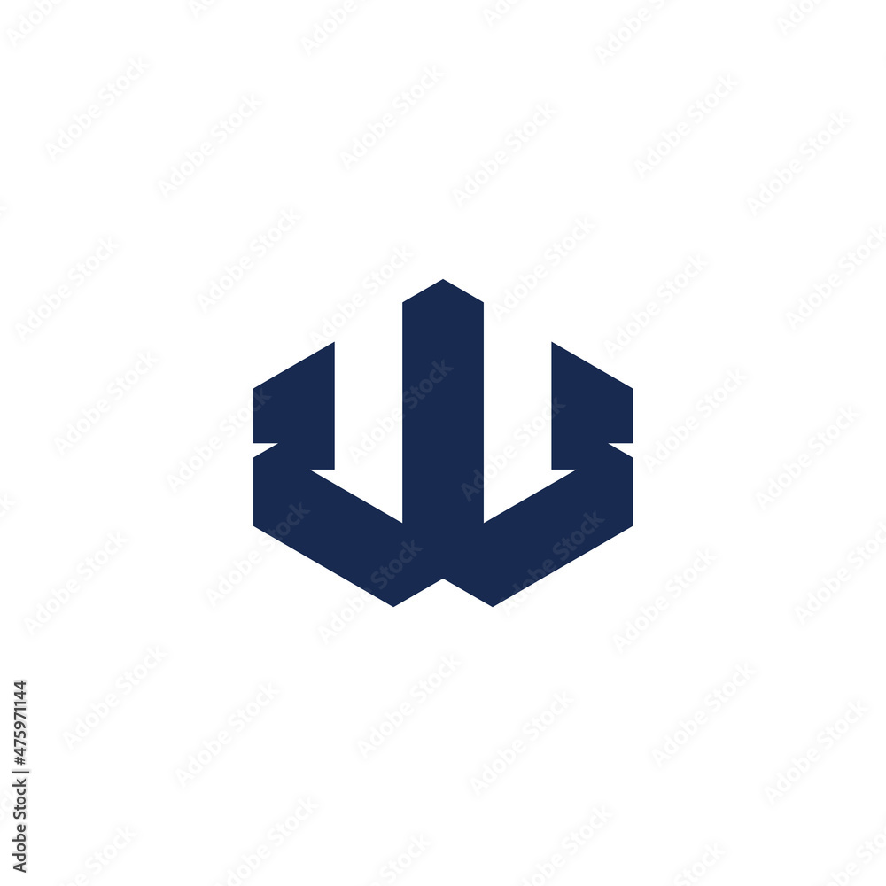 letter w simple geometric design logo vector letter w simple geometric design logo vector