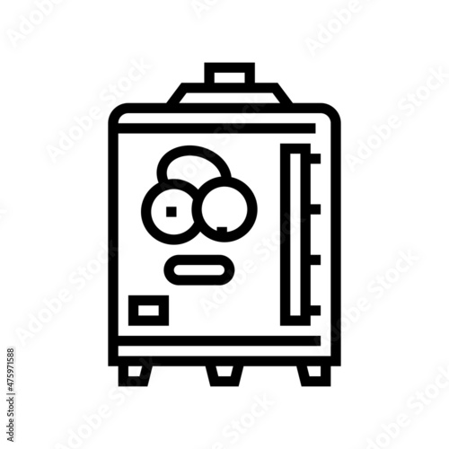 repository industry machine for olive line icon vector. repository industry machine for olive sign. isolated contour symbol black illustration