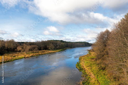 broad river in the autumn season