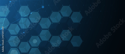 Neural network concept. Connected cells with links. High technology process. Abstract background