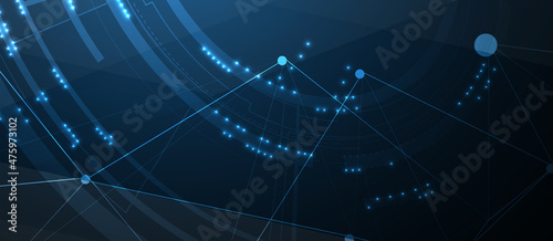 Neural network concept. Connected cells with links. High technology process. Abstract background