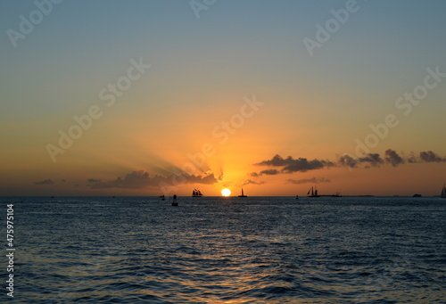 Sonnenuntergang über dem Golf von Mexico, Key West, Florida Keys