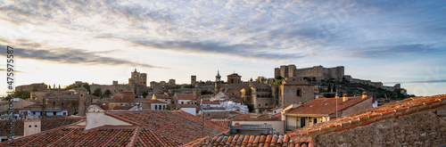 Medieval town of Trujillo at sunset, Extremadura, Spain