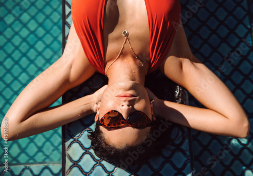 Relaxing in the sun during summer