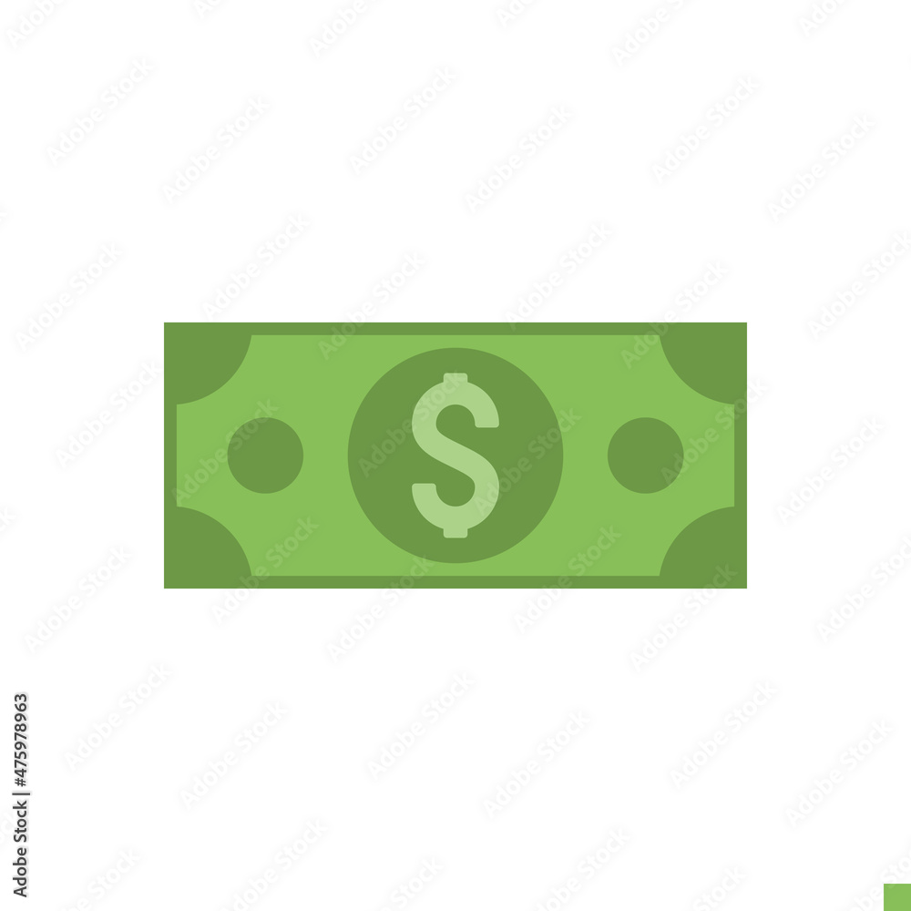 Dollar Related Flat Icon. Isolated on White Background. Trendy Flat Style Dollar Related Flat Icon. Isolated on White Background. Trendy Flat Style