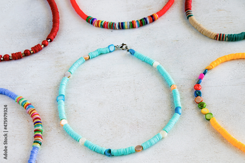 Colorful necklace and bracelet mix, beads and stone necklace, jewelry Colorful necklace and bracelet mix, beads and stone necklace, jewelry