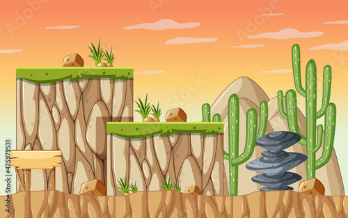A Game Template Desert Scene