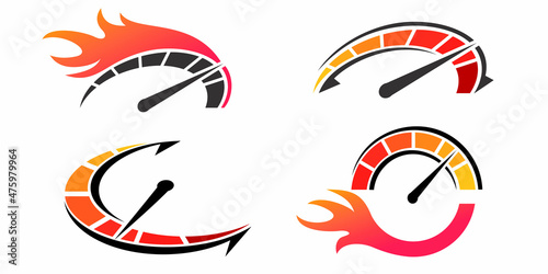 speed logo icon set .abstract symbol of speed logo design.vector icon