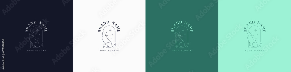 Line art creative and minimal animal multipurpose logo template design brand Line art creative and minimal animal multipurpose logo template design brand