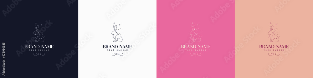 Line art creative and minimal animal multipurpose logo template design brand Line art creative and minimal animal multipurpose logo template design brand
