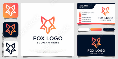 Fox creative logo vector. Fox icon, Fox Modern Logo Abstract . Clean Logo