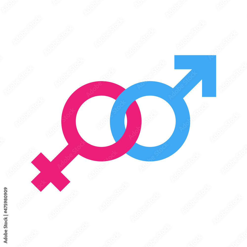Heterosexual pair gender sign vector icon Heterosexual pair gender sign vector icon