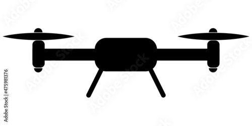 Fotografia Quadrocopter icon, flying drone with propellers stock illustration