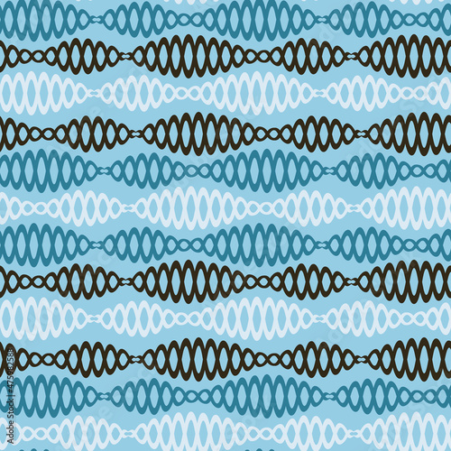 Seamless pattern on a square background - chains - DNA or bijuteria. Design element