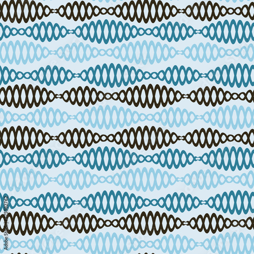Seamless pattern on a square background - chains - DNA or bijuteria. Design element
