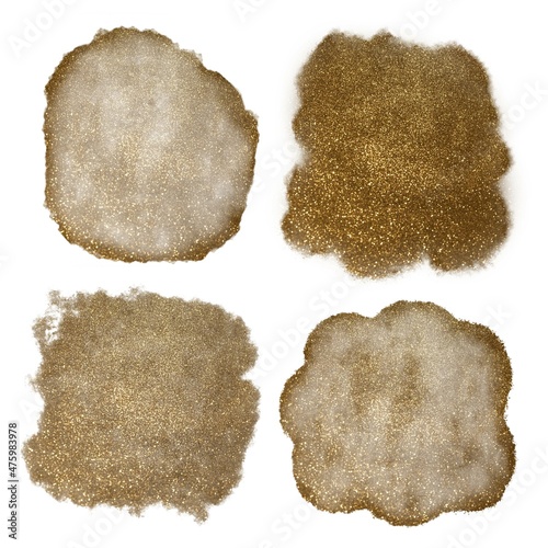 Beautiful elegant golden dusty stain set for a beautiful designs