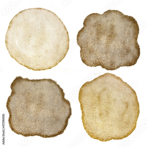 Beautiful elegant golden dusty stain set for a beautiful designs