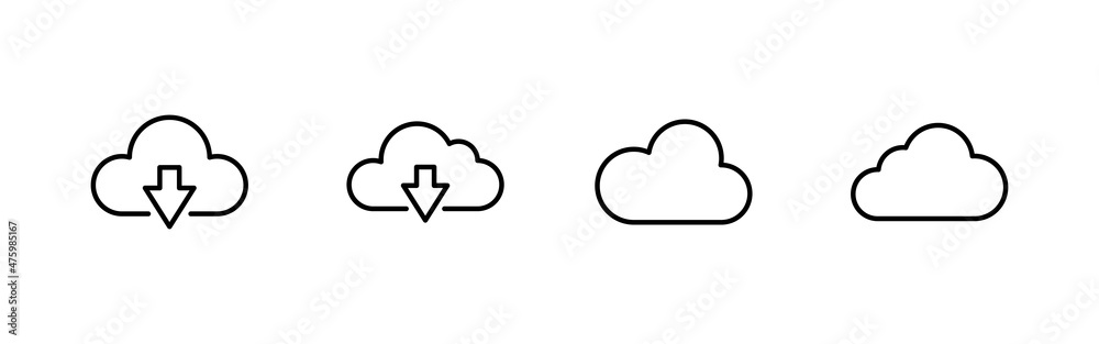 Cloud icons set. cloud sign and symbol Cloud icons set. cloud sign and symbol
