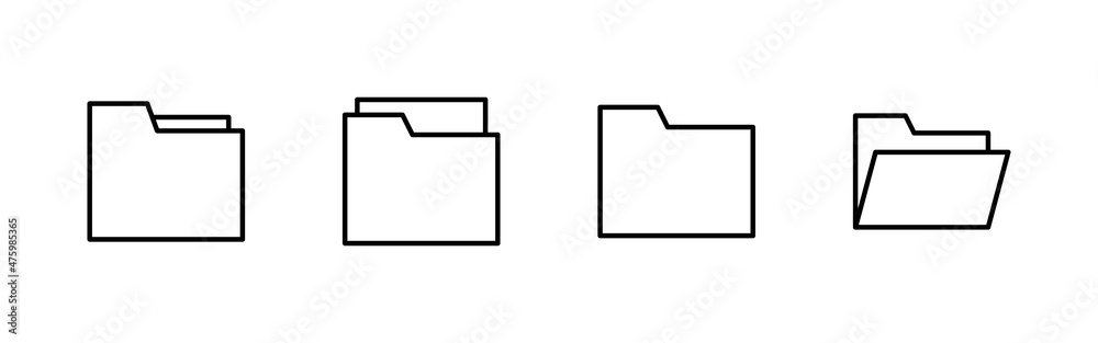 Folder icons set. folder sign and symbol Folder icons set. folder sign and symbol