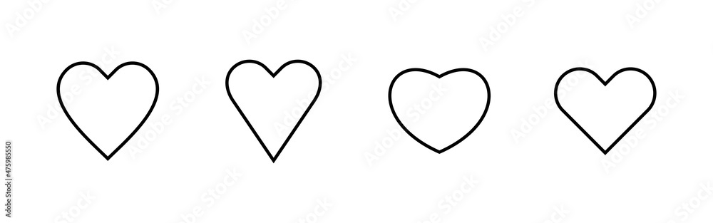 Love icons set. Heart sign and symbol. Like icon vector. Love icons set. Heart sign and symbol. Like icon vector.