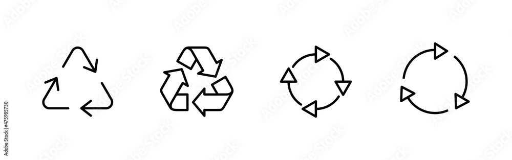 Recycle icons set. Recycling sign and symbol. Recycle icons set. Recycling sign and symbol.
