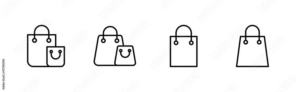Shopping bag icons set. shopping sign and symbol Shopping bag icons set. shopping sign and symbol