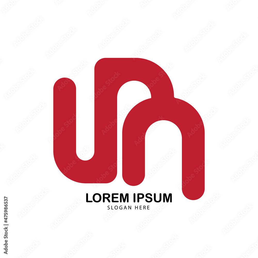 Letter u n logotype with modern concept. design template vector