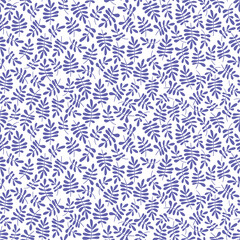 Acrylglasbilder Very-Peri-Muster Botanische Zweige Blätter Vintage Muster  © Evgeniya Khudyakova