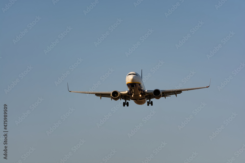 Fototapeta premium aircraft on taking off. Travel concept. In Flight